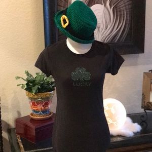 St Patty’s Day 🍀 Hand crocheted hat & T-shirt